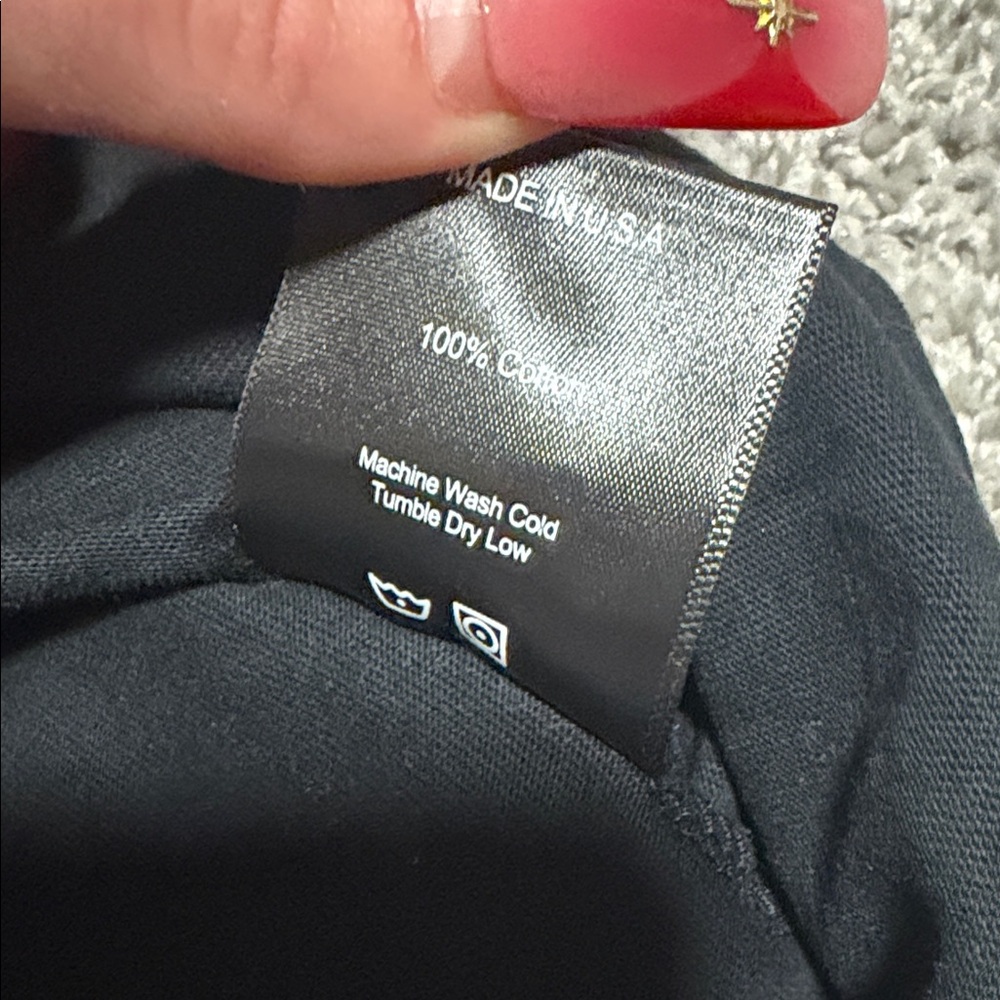 Rhude Black Tee with Bold Lettering - Picture 4 of 4